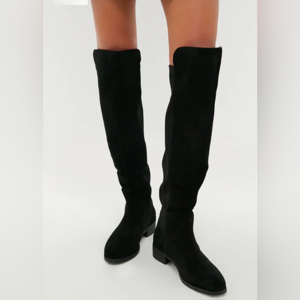 Blondo AquaProtect Black Knee High Boots 7M Waterproof Leather Excellent